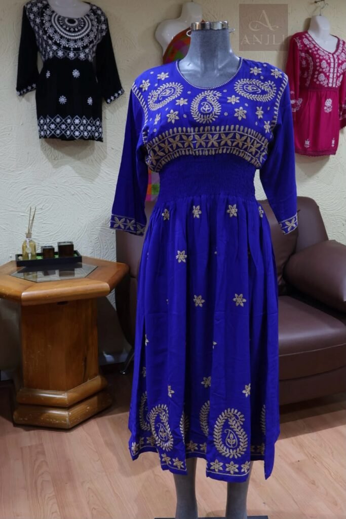 Viscose Rayon Embroidered Dress